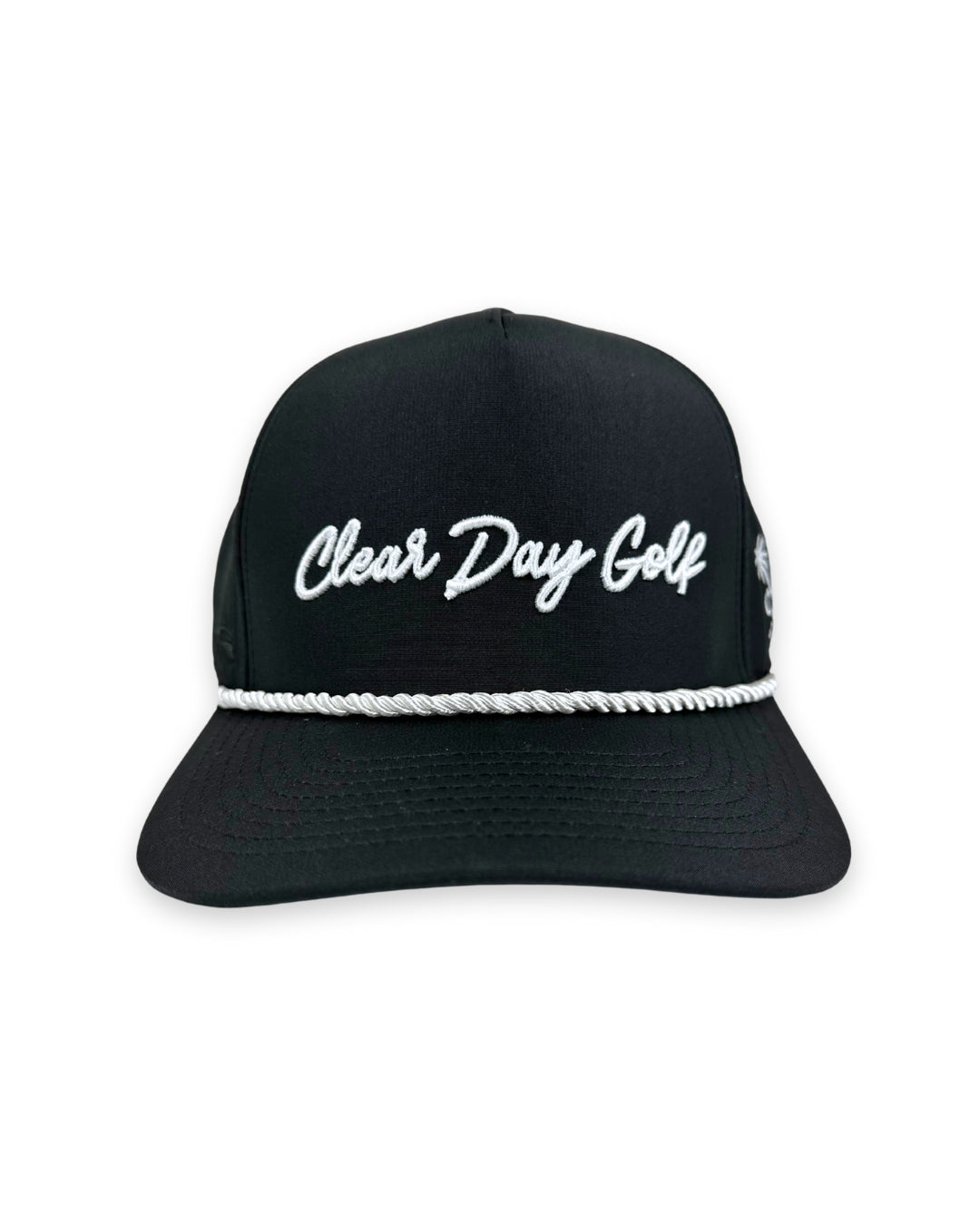 Clear Day Golf Palms Rope Hat – Black